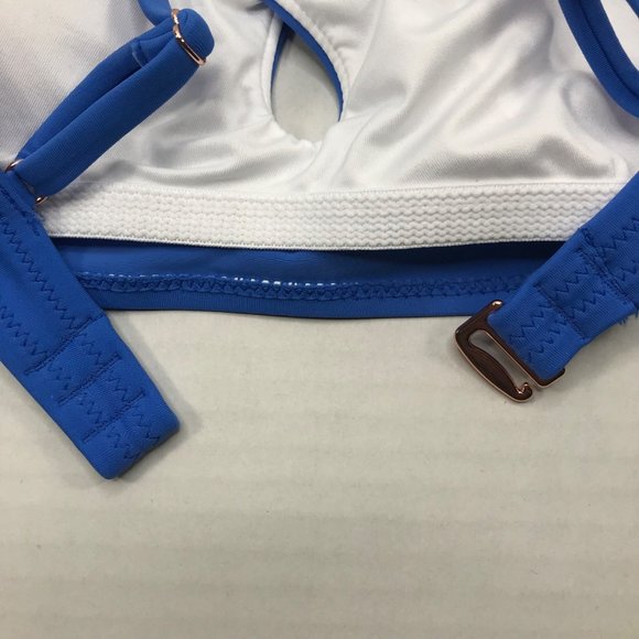 Shade And Shore Women's Size Medium 8-10 Twist Front Keyhole Bralette Bikini New - Picture 15 of 16